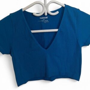 Garage V-Neck Crop Top